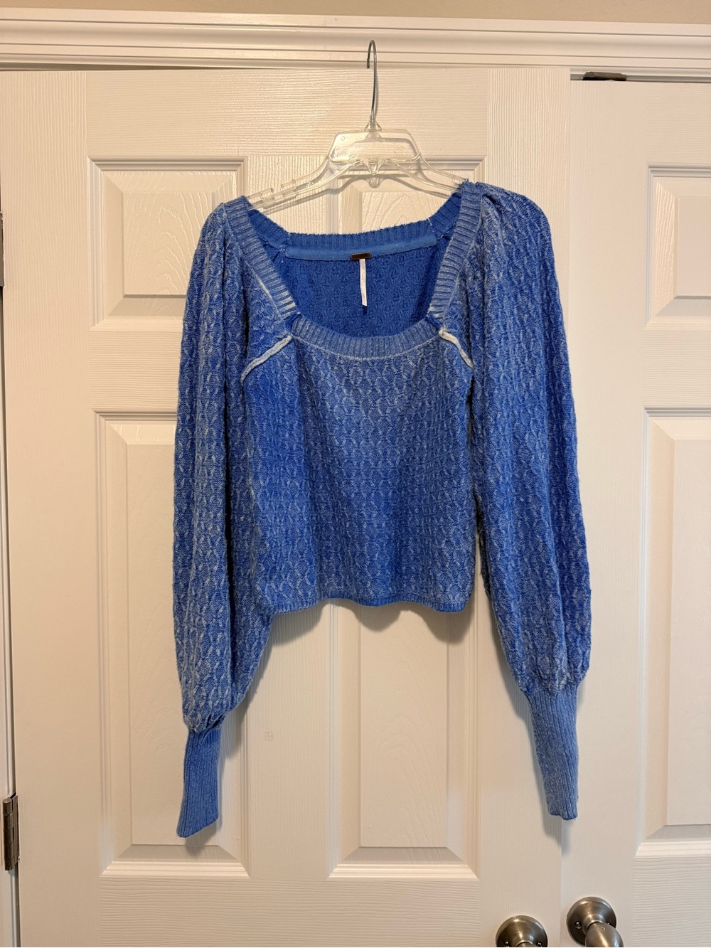 Free People Scoop-Neck Textured Pullover